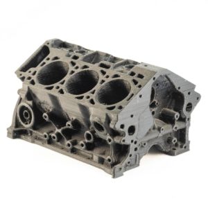 3D Printed Engine block sample.